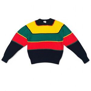 Vintage Colorful Striped Crewneck Sweater